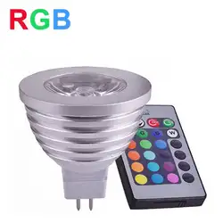 Rgb led лампы MR16 4 Вт 12 В rgb светодиодные лампы высокой Мощность Светодиодный прожектор украшение дома Освещение с ИК-пульт дистанционного