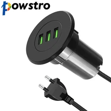 Powstro 3 порта зарядное устройство USB 5 в 3.1A настольное отверстие втулка зарядное устройство умная зарядная станция с ЕС Разъем для samsung для iPhone