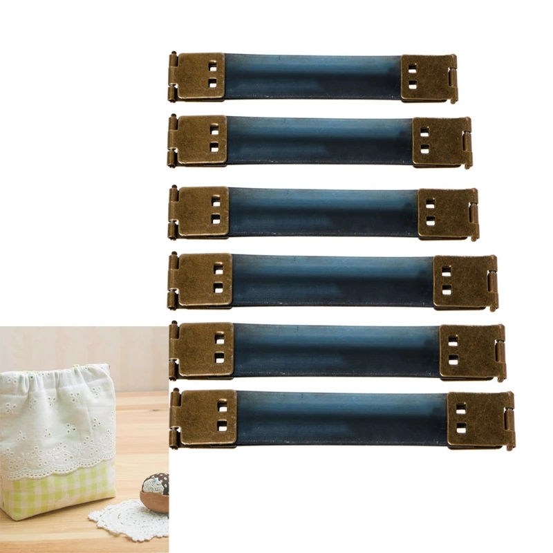 

THINKTHENDO Metal Internal Coin Purse Frame Kiss Clasp Hidden Snap DIY Bag Accessory 8-15cm