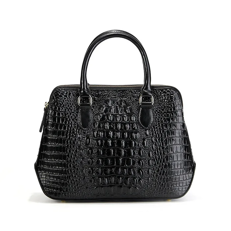 Mujer Weiblichen Handtaschen griff Luxus Schulter Alligator Tasche Leder Frauen Krokodil Bolsos Designer Echtem Design Neutral Taschen Top 1 2018 OwqzCp
