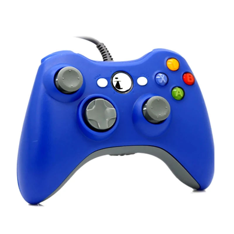 Геймпад для Xbox 360 проводной контроллер для Xbox 360 контроллер проводной джойстик для Xbox360 игровой контроллер геймпад джойстик - Цвет: Blue