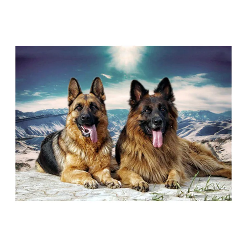 

5D DIY Diamond Embroidery sale Animal German Shepherd Dog Pet Diamond Painting Cross-Stitch kits 3D Diamond Mosaic Wall stickers