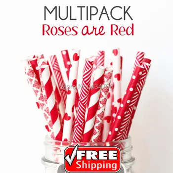 250pcs Mixed 5 Designs ROSES ARE RED Themed Paper Straws -Damask,Stripes,Polka Dot,Hearts,Weave,Love,Valentines Day,Party
250pcs Mixed 5 Designs ROSES ARE RED Themed Paper Straws -Damask,Stripes,Polka Dot,Hearts,Weave,Love,Valentines Day,Party