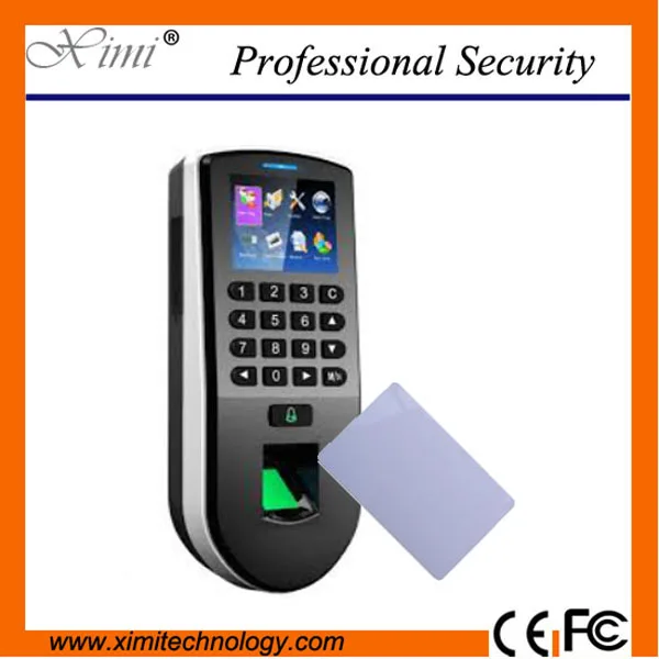 

TFT LCD display time attendance optical sensor 13.56MHZ card hight security device TCP/IP Linux fingerprint access control