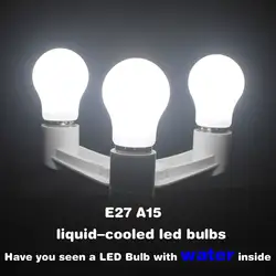 Высокое качество не мерцает E27 жидкости-coo светодио дный лампочки A15 6 Вт 8 Вт 120LM/W AC110V /220 В наиболее экономически эффективным светодио дный
