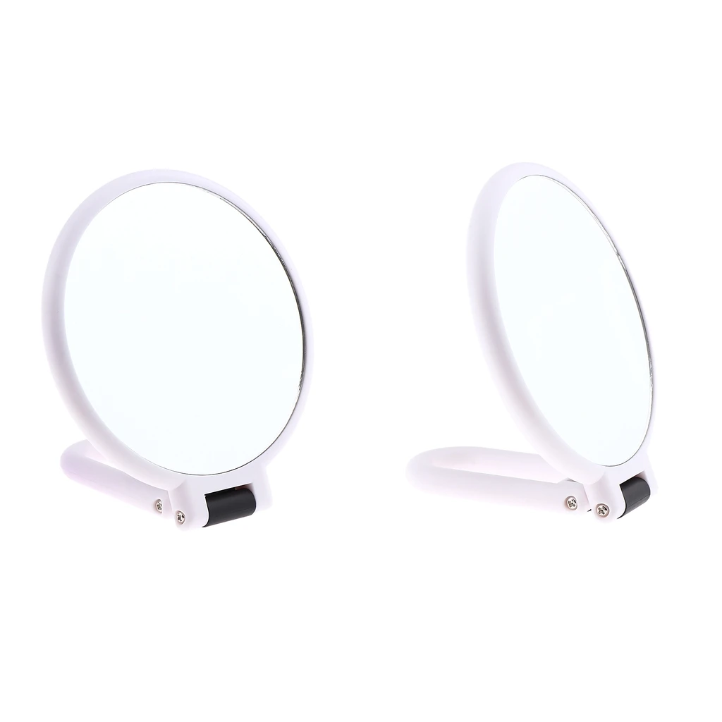 MagiDeal 2x Foldable Handle 2 Sided Cosmetic Mirror 1X/10X 5X Magnifying Makeup Mirror