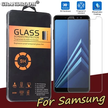 

100pcs 2.5D Tempered Glass Screen Protector For Samsung Galaxy S9 S8 Plus A9 Pro A7 A8 A6 Plus A5 Anti-Scratch With Acrylic Box