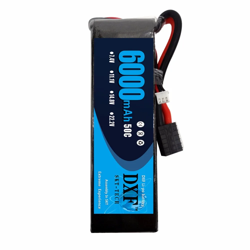 

DXF 7.4V 6000mAh 50C 2S 50C Max100CGrade A Li-poly Lipo Battery For RC Model Car Boat Truck Buggy