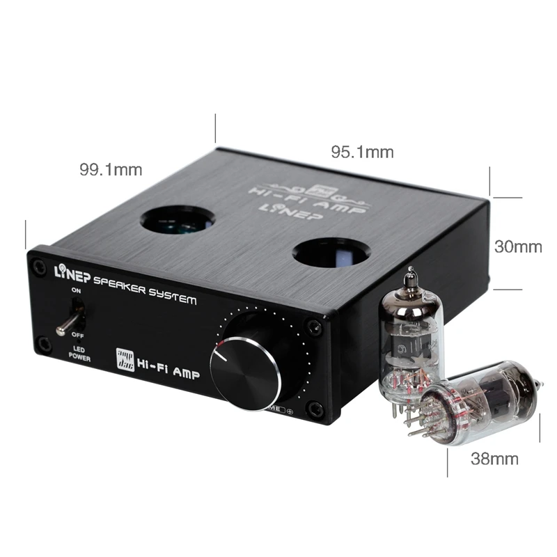 LYNEPAUAIO 6J1 Vacuum Tube Amplifier Front Stereo Amplifier Rca Signal Input And Output With Sound Adjustment Control(Us Plug)