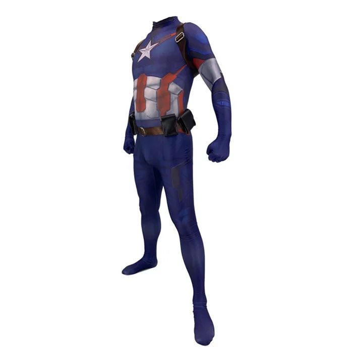 Новейшая модель костюмированных костюмов для взрослых и детей «мстители», «Капитан Америка», боди, 3d-принт, лайкра, Zentai, комбинезоны с поясом/ремешком