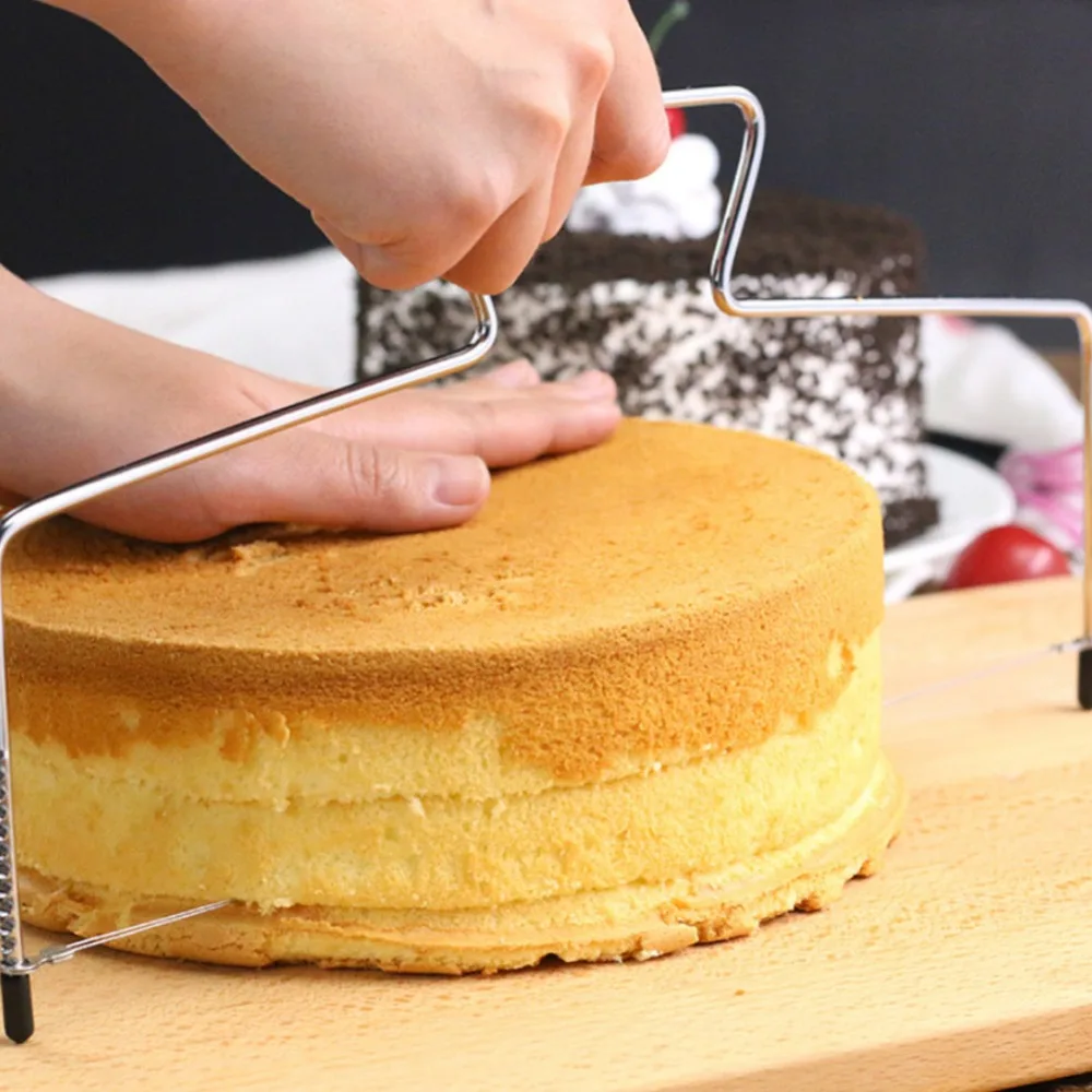 

Adjustable Double Layer Wires Stainless Steel Cake Cutter Slicer Metal Mold Decorating Cake Tools Kitchen Bakeware Baking Tool