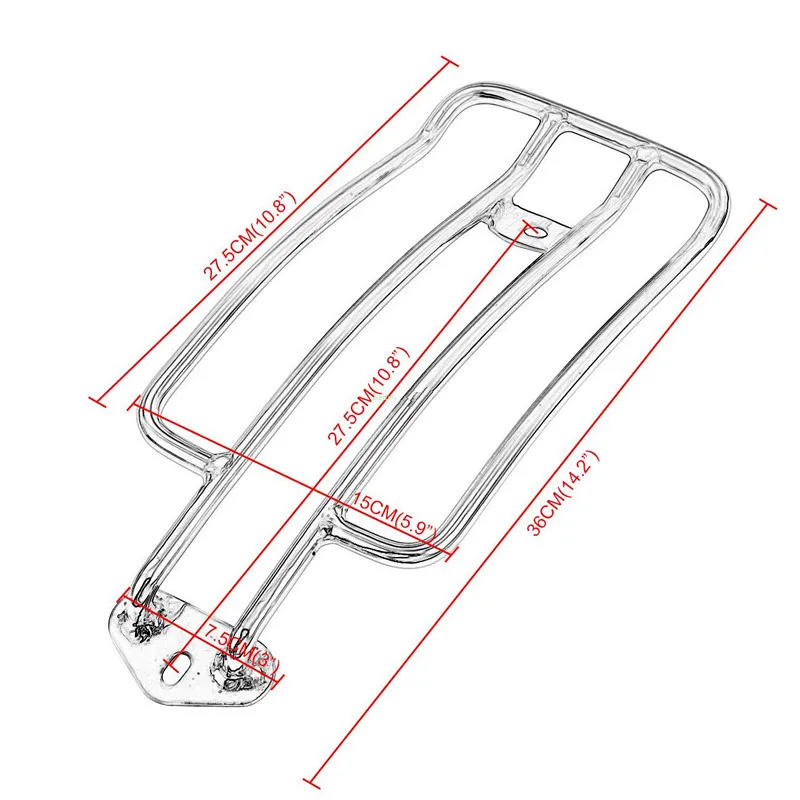 ZORBYZ мотоциклетный хромированный багажник для Соло Harley Sportster XL 883 1200 1985 2003|rack case|rack