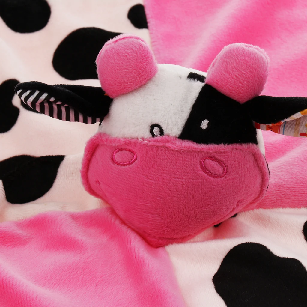 Baby Kids Children Toddler Animal Blanket Soft Plush Teething Security Tag Blankets 32x32cm