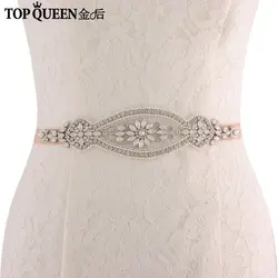 Topqueen sjd-s284 Кристалл Стразы Вечеринка платья Интимные аксессуары Свадебные ремни Пояса Свадебные Эластичный Пояс