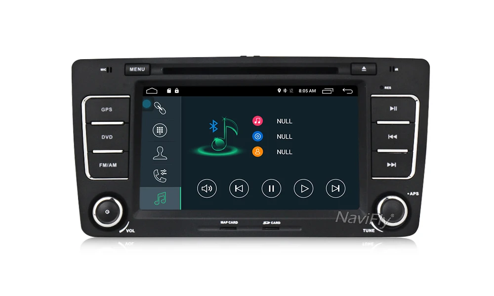 Top NaviFly 2 din 7 inch Android car dvd player for SKODA Octavia 2009-2013 car multimedia player gps navigation 2G RAM 4G SIM Card 10