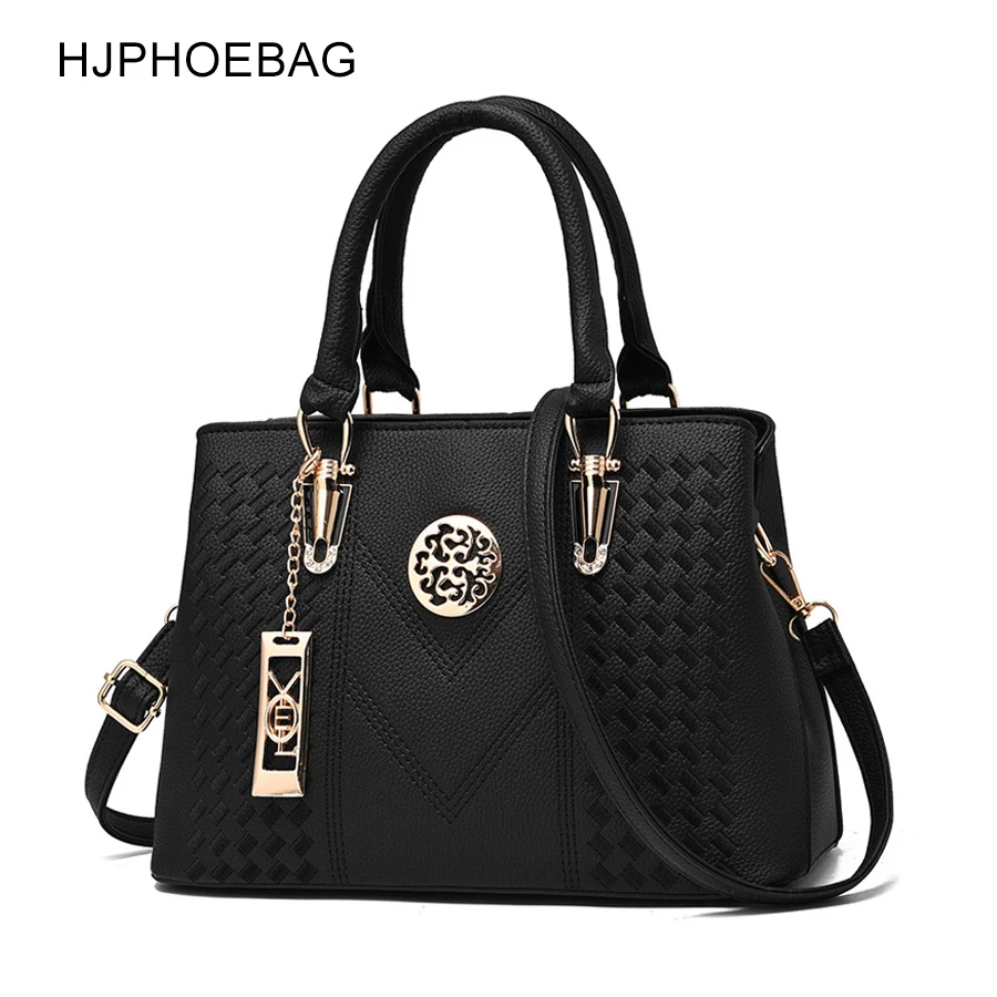 

HJPHOEBAG Fashion embroidery ladies Messenger bag leather handbags ladies large-capacity handbag crossbody bags for women YC178