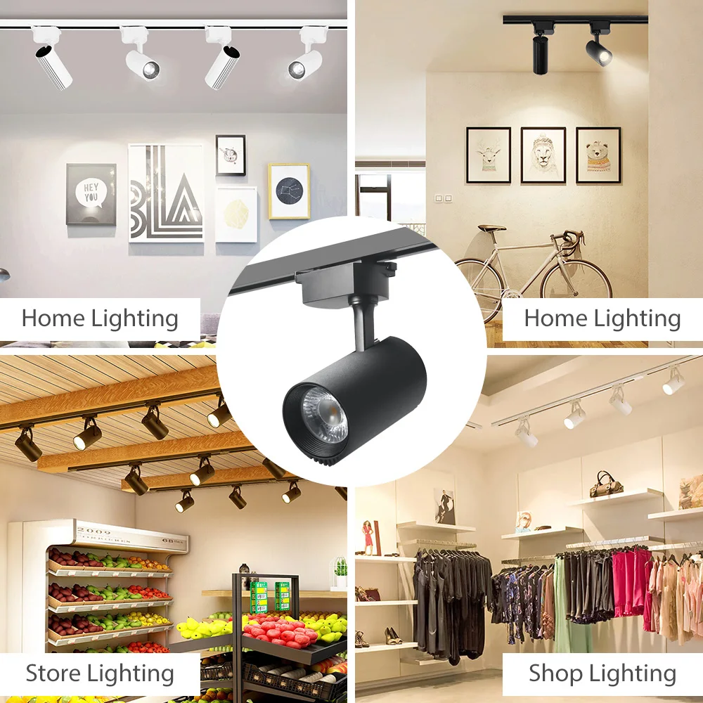 30 Вт COB Rail Lamp 2 провода Led Track Light 200 240 В Освещение для дома магазин одежды фруктовый