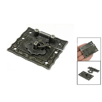 

GSFY! 2 pcs Antique Style Bronze Tone Metal Rectangle Latch 42 x 51mm