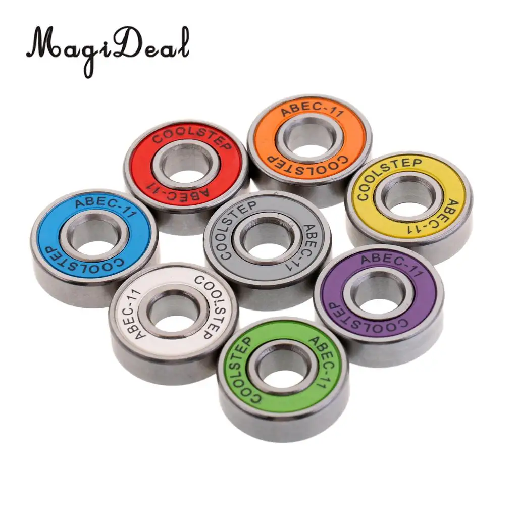MagiDeal 16 Pieces ABEC 11 High Speed Wearproof Skateboard Scooter Inline Bearings