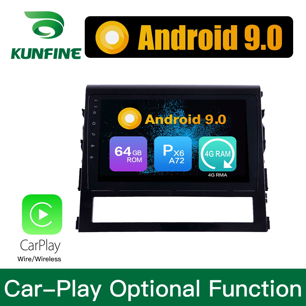 

Android 9.0 Ram 4G Rom 64G PX6 Cortex A72 Car DVD GPS Multimedia Player Car Stereo For Toyota LAND CRUISER 16-17 Radio Headunit