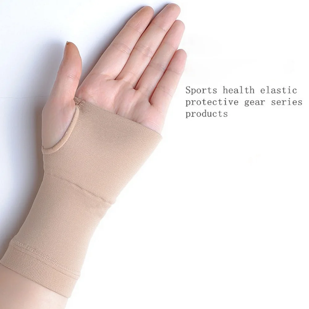 Высокий эластичный браслет Половина перчатки бадминтон Tenis волейбол Велоспорт Защита запястья руки поддерживающие перчатки тренажерный зал защита