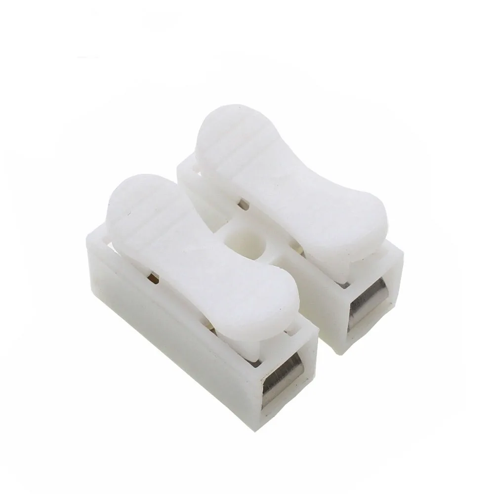 

100pcs CH-2 CH-3Electrical Cable Connector Quick Wiring Terminal for LED Lighting 2Pins CH2 CH3 Quick Splice Lock Wire Terminals