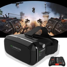 HOT 2018 New shinecon VR Google cardboard VR BOX with Headphone VR Virtual Reality 3D Glasses