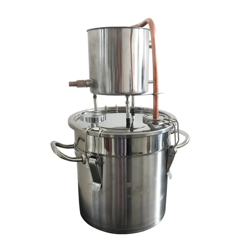 

5Gal/20L Home Party Used Winemaking equipment Moonshine Red Copper Distiller Alcohol brewing Brandy Whiskey