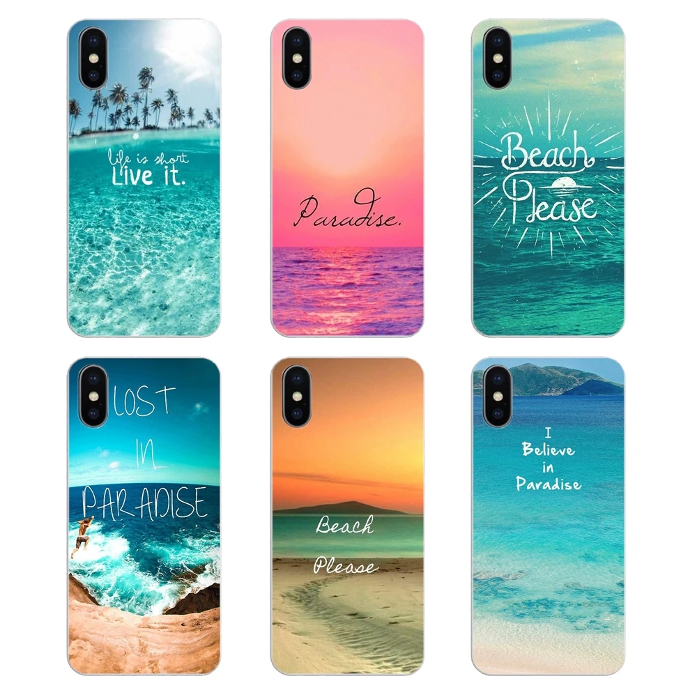 Paradise Beach Summer Quote Silicone Phone Shell Cover For Samsung Galaxy A5 A6 A7 A8 A9 J4 J5 J7 J8 2017 2018 Plus Prime |
