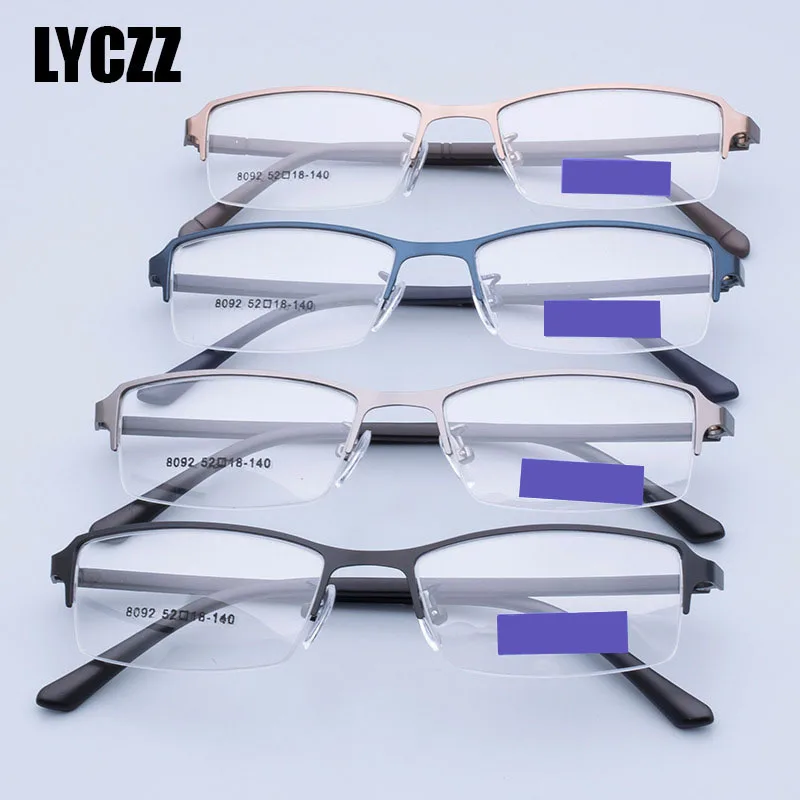 

LYCZZ Fashion Optical Eyeglasses Frame Male Myopia Spectacles Prescription Eyewear Men Computer Classic Goggles lindberg geek