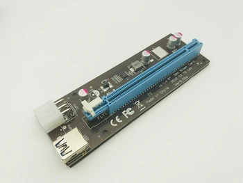

USB 3.0 VER9.02 PCI-E Express 1x to 16x Extender Riser Adapter Card SATA 15pin Male to 6pin Power Cable for Bitcoin Miner Mining