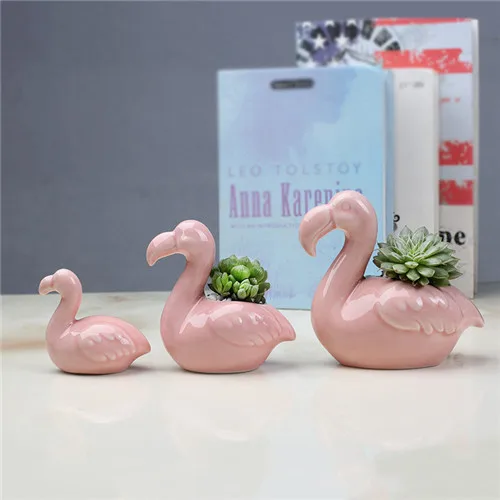 Мини анимале огненная птица Ceramica Porcellana Bianca Piante Succulente Fiori Каса Decror giarino Vaso Настольный 12*13 см