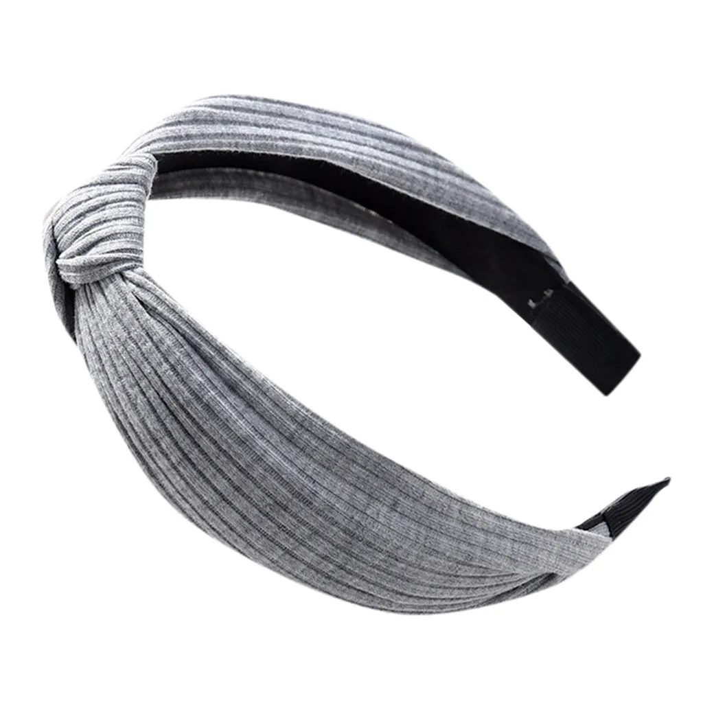 JAYCOSIN тюрбан, эластичная повязка на голову, аксессуары для волос для девочек, не скользит, завязывается на голову, повязка для волос для женщин, 12 июля - Цвет: Silver