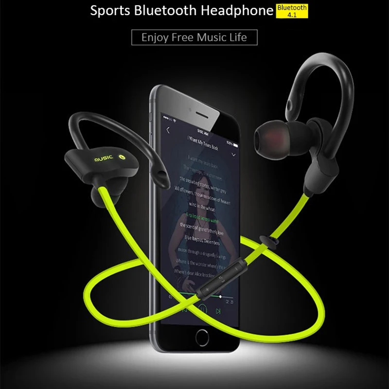Ubit 56 s беспроводной bluetooth наушники спорт пот доказательство стерео наушники гарнитуры наушники-вкладыши с микрофоном для iphone& smartphone