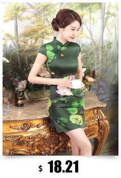 Sheng Coco плюс размер 5XL в полоску Cheongsam Короткие эластичные хлопковые льняные элегантные мягкие Qipao традиционная китайская одежда для женщин