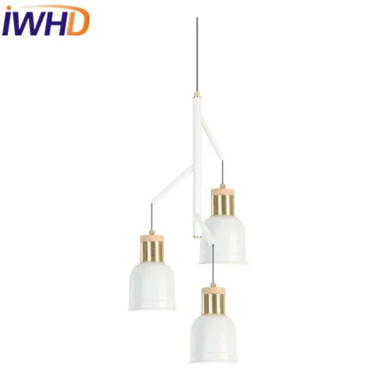 

IWHD 3Heads Pendant Light Modern Iron Led Pendant Lamp Home Lighting Fixtures Bedroom Restaurant Kitchen Hanglamp Lampara