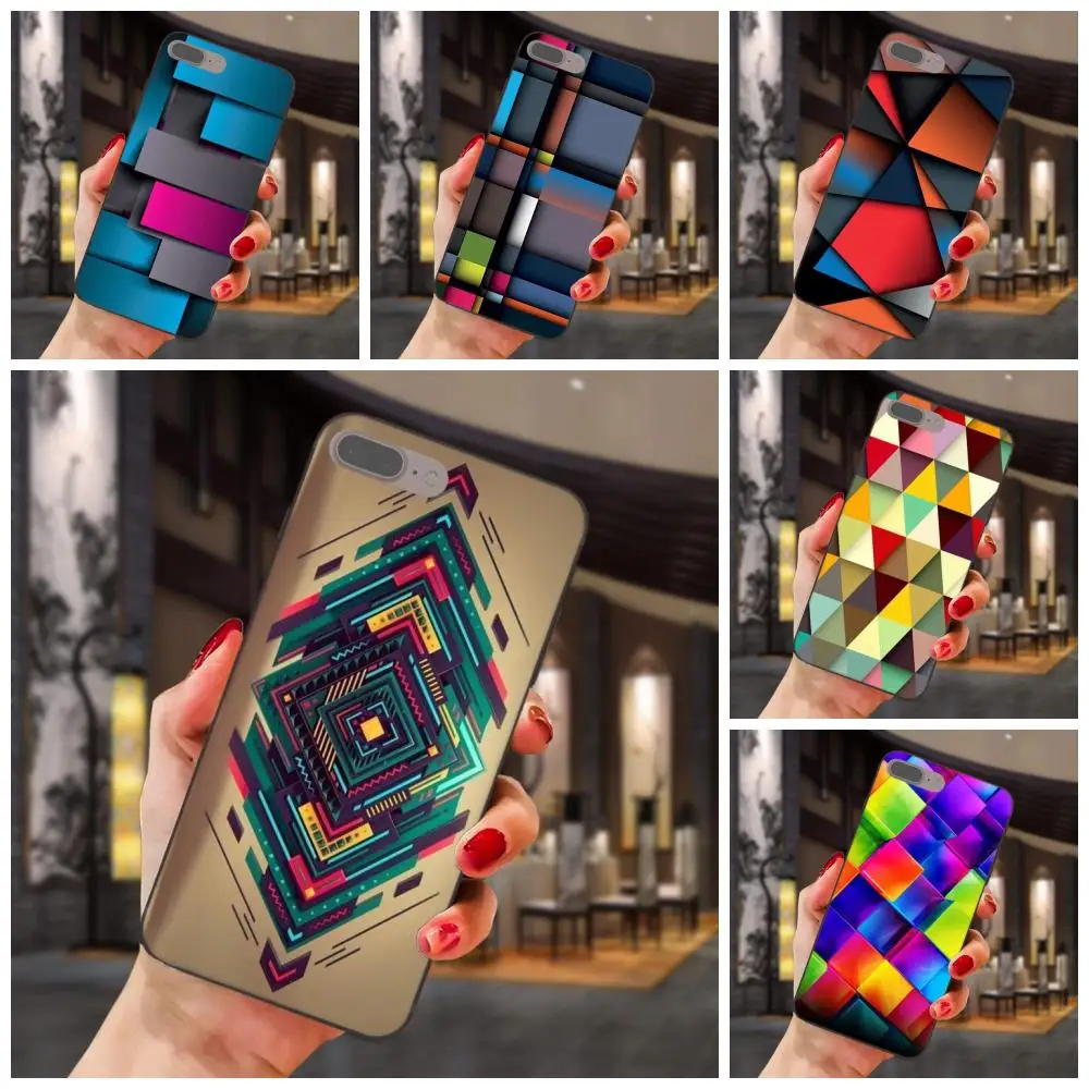 

Geometric Colorful Stripe For Samsung Galaxy A3 A5 A6 A6s A7 A8 A9 Star Plus 2016 2017 2018 TPU Print Cover Case