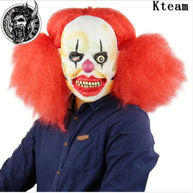 

Hot Movie Stephen King's It Mask Pennywise Horror Clown Joker Mask Clown Mask Halloween Party Cosplay Mask Costume Props Toys