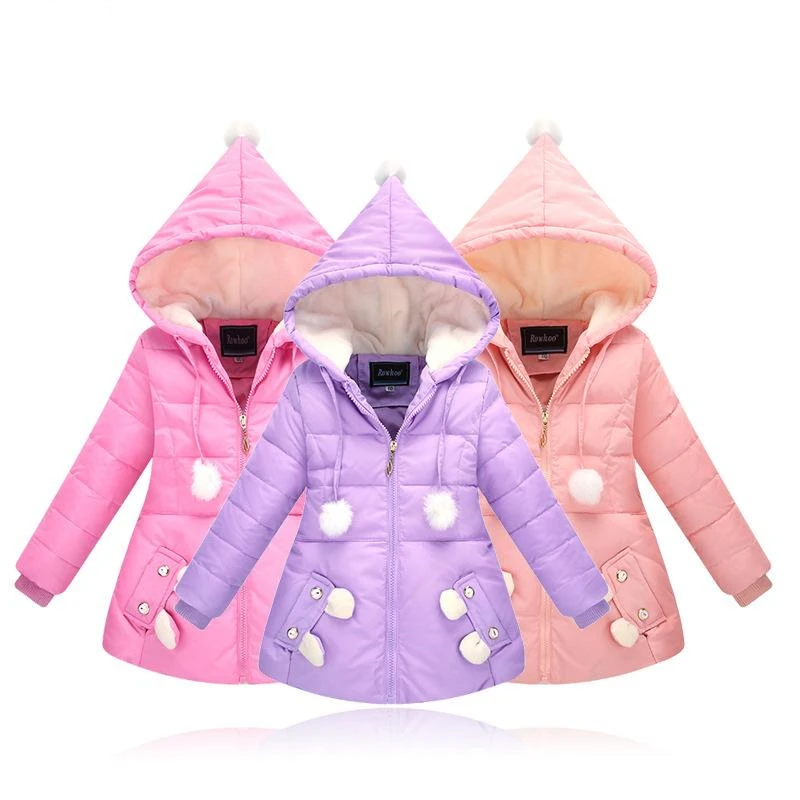 

Good quality Children Winter Outerwear 2017 Baby Girls Down Coats Jacket Long Style Warm Thickening Kids Outdoor Snow proof Coat