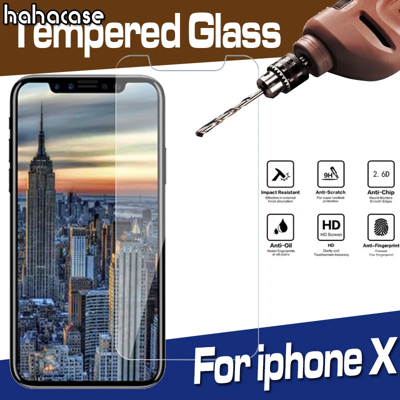 500 шт закаленное стекло 9H Защитная пленка для экрана для iPhone 11 Pro Max XS XR X 8 7 6 6S Plus 5 5S SE 2.5D Arc Edge High Clear