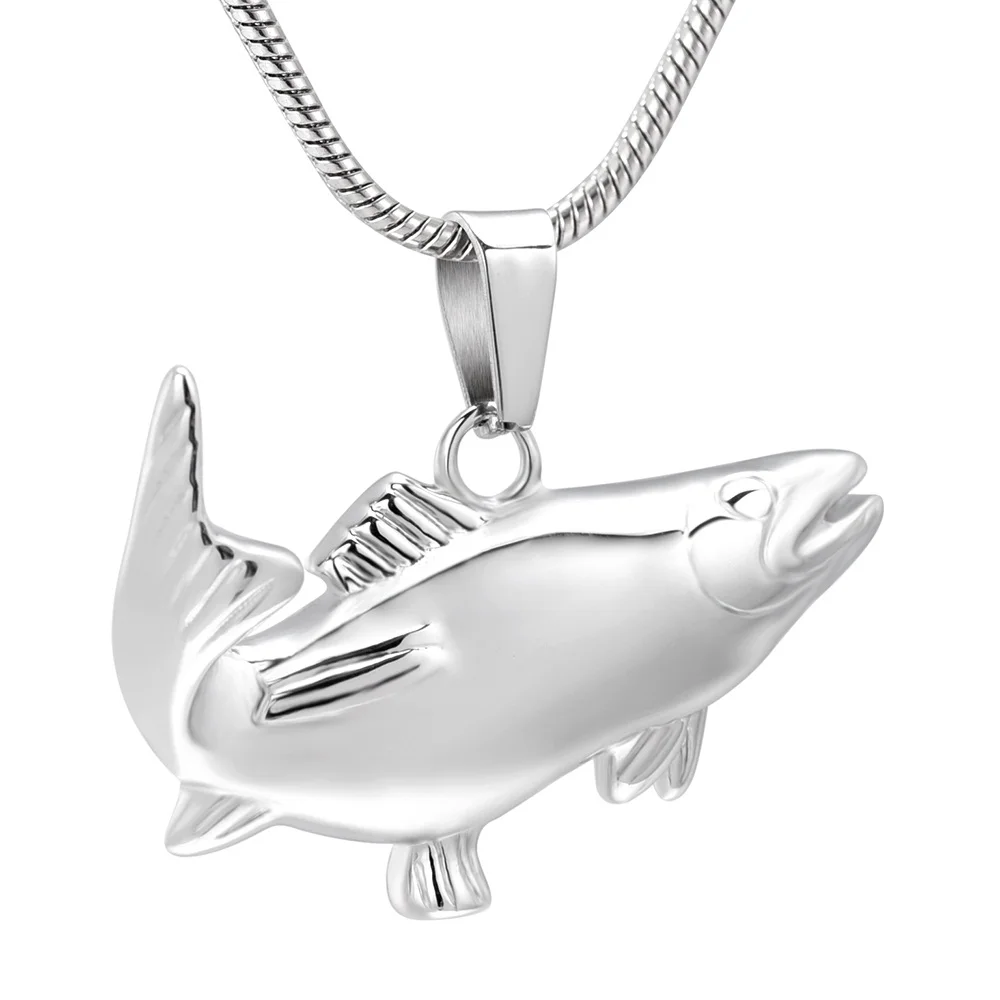 Cremation Jewelry for Ashes Fish Keepsake Urns Memorial Pendant Necklace Jewellery for Pets//Human
