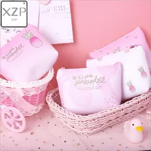 XZP Women Lovely Charm Pink Pineapple Design Coin Purse Key Storage Bag Container Fashion Mini Coin Purse Wallet Card Bag noenname handmade fashion flower embroidery design purse high capacity women card coin wallet national style ladys bag