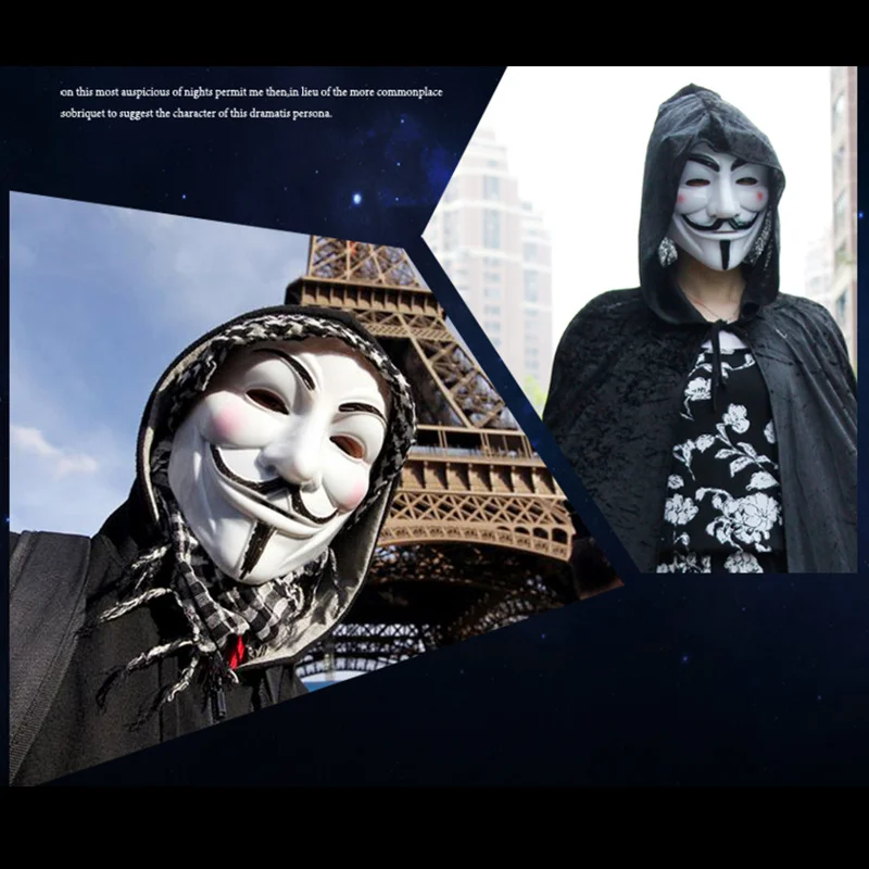 Анонимный Гая Фокса Необычные платья аксессуар для костюма взрослых macka маскарад