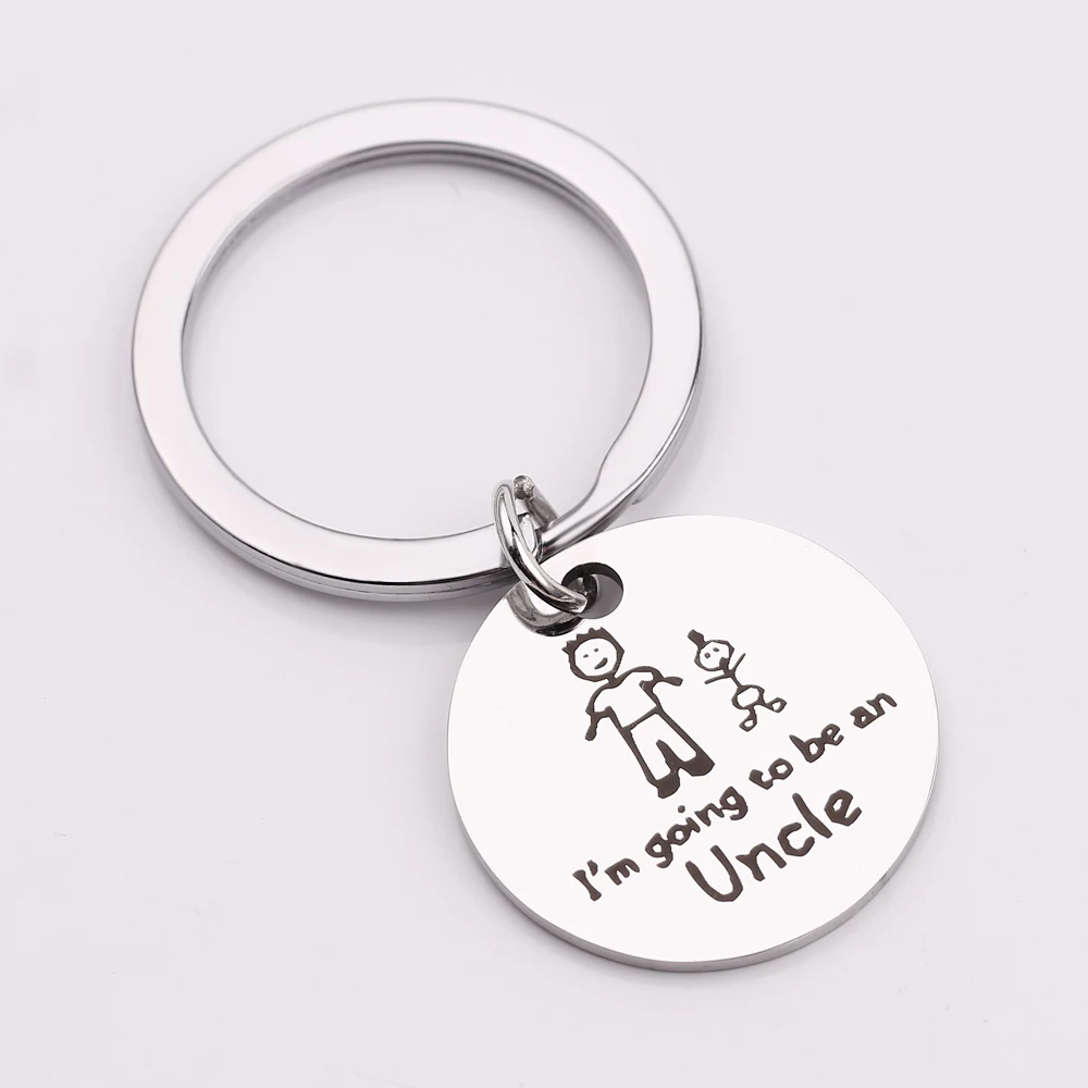 Брелок из нержавеющей стали с гравировкой и надписью I'm To Be Uncle Fashion для нового