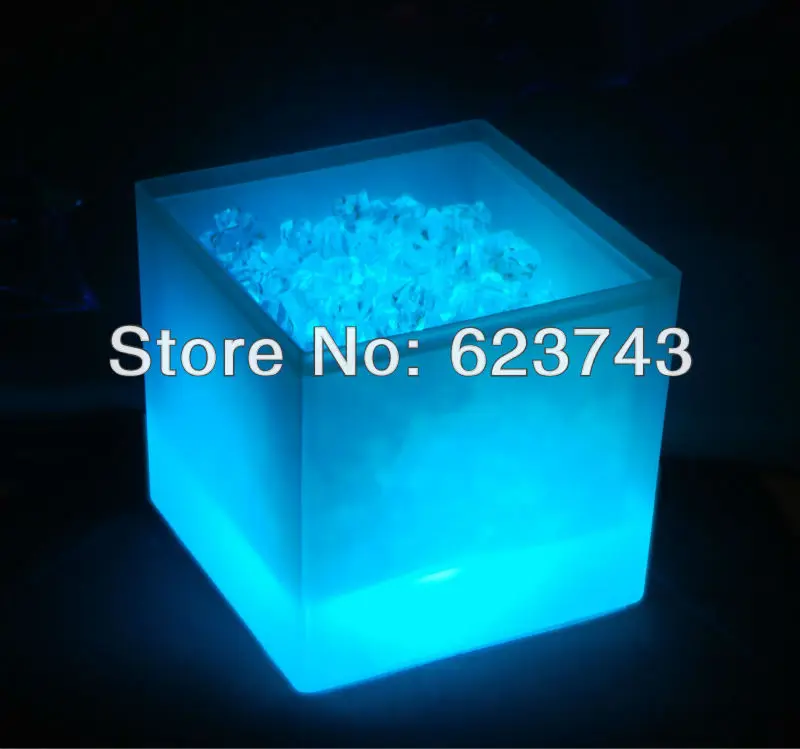 Free Shipping plastic led ice bucket ,color changing plastic ice bucket, luminous ice pail ice cooler,glow Beer cask,WINE BARREL