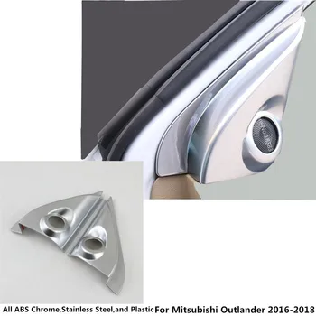 

Car ABS Chrome A Column Audio Speak Window Windshield Side Triangle Lamp Trim For Mitsubishi Outlander 2016 2017 2018 2019 2020
