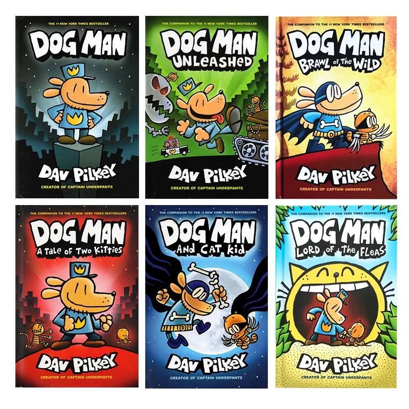 

6 Books Set Dog Man The Epic Collection 1-6 English Kids Child Hilarious Humor Novel Manga Comic Book New