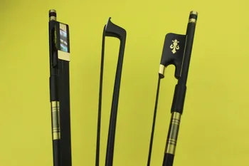 

3pcs new PRO black Carbon fiber viola bow black horse hair free shipping