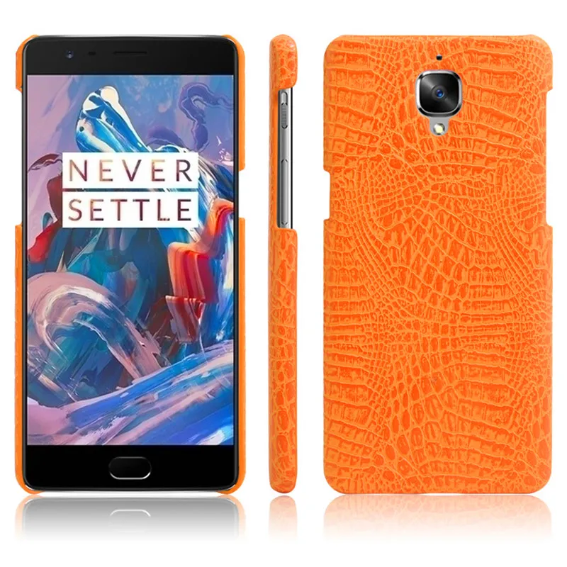 Чехол One Plus 3 Oneplus3 из жесткого поликарбоната с текстурой крокодиловой кожи + чехол