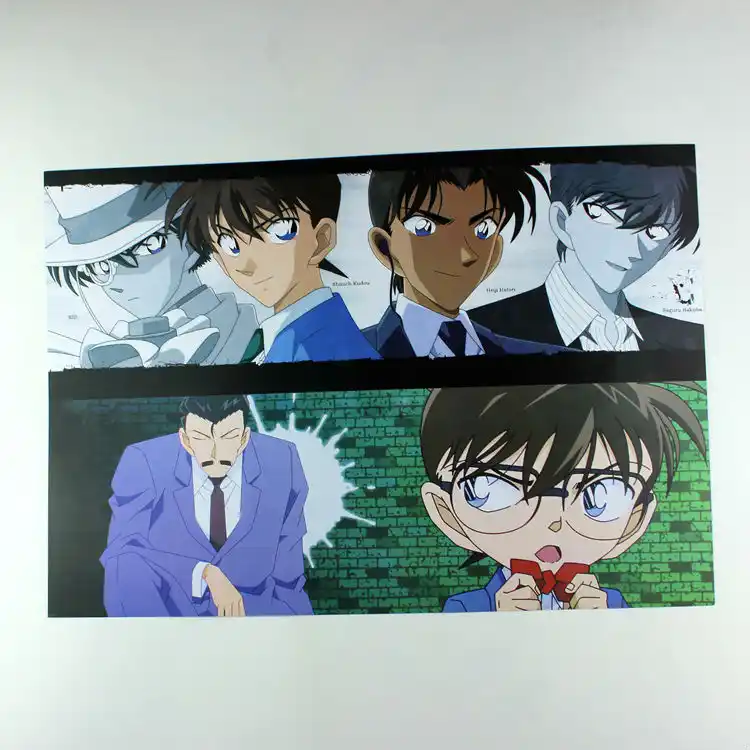 8 pcs Detective Conan poster set Anime Case Closed Konan Kiddo Kudo